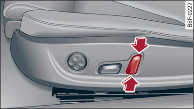 Asiento delantero de ajuste eléctrico: Ajustar los apoyacabezas